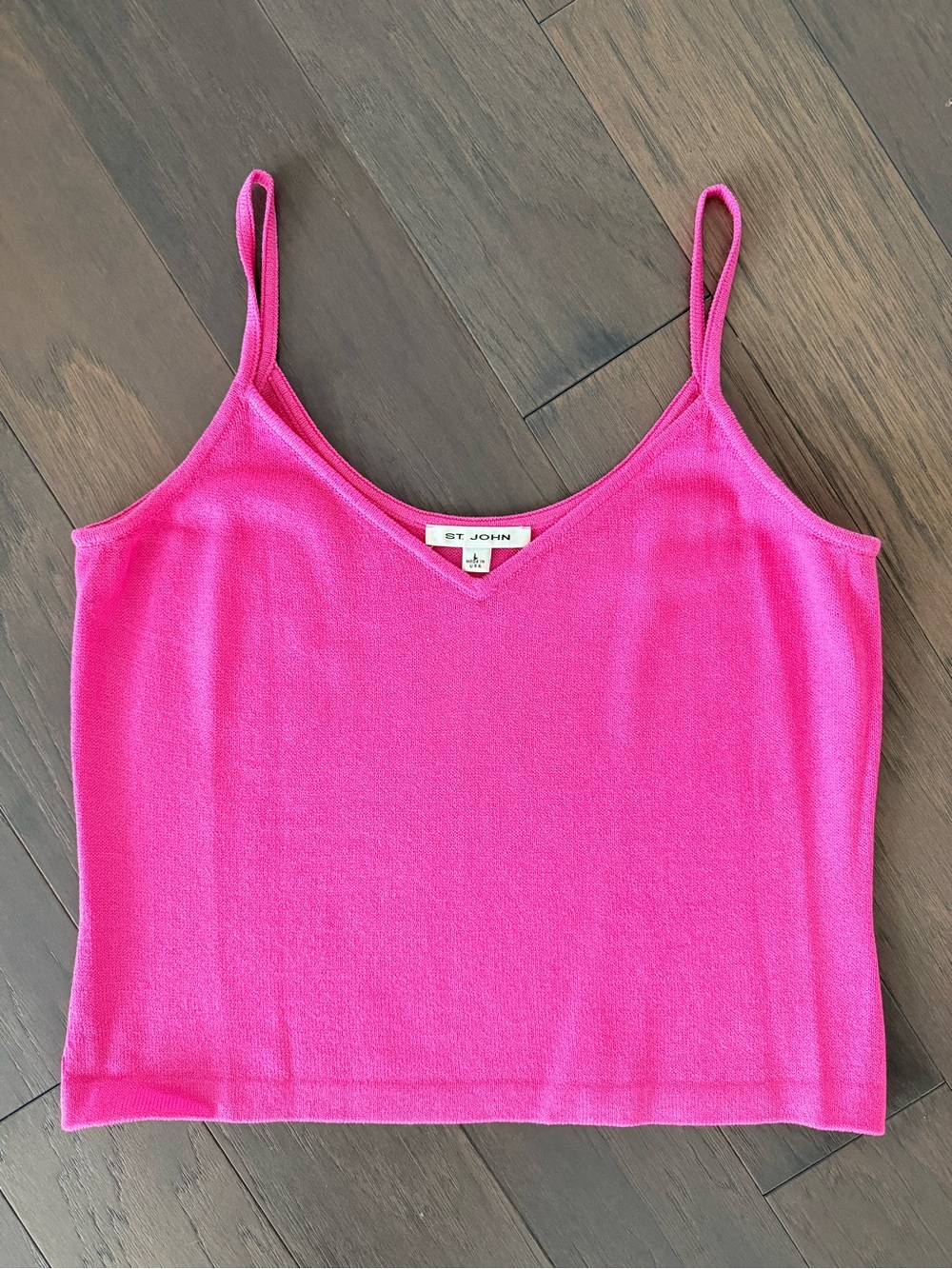 St. John Bright Pink Knit Tank - Size L
